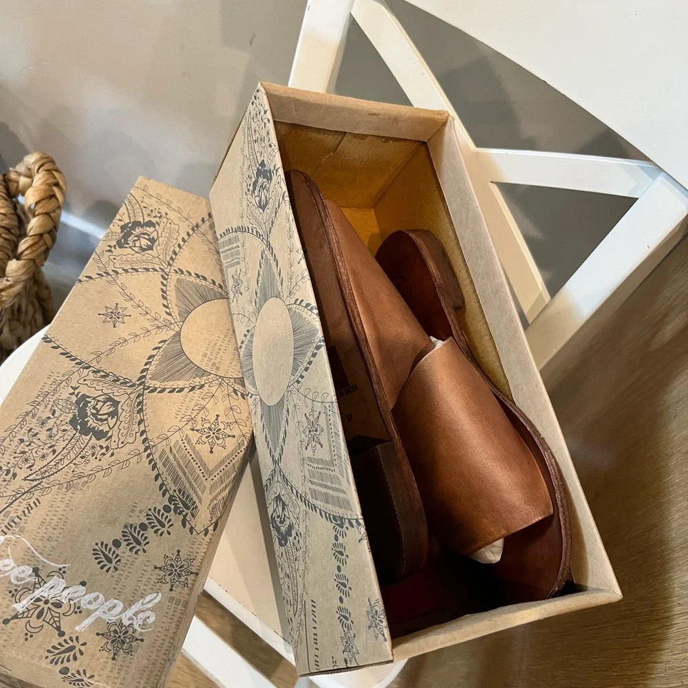 Free People Vincent Slide Sandel color Luggage - Picture 3 of 7